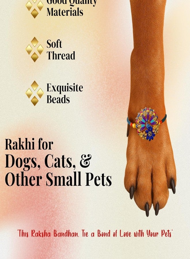 ويستيرن إرا راخي أنيق للحيوانات الأليفة من العصر الغربي للكلاب والقطط | رولي تشاول | هدية راكشا باندهان مصنوعة يدويًا لأخيك ذي الفراء | الحب والتقاليد والترابط | راخي بتصميم مميز | احتفل بالحب الرائع (النمط 12) - Image 5